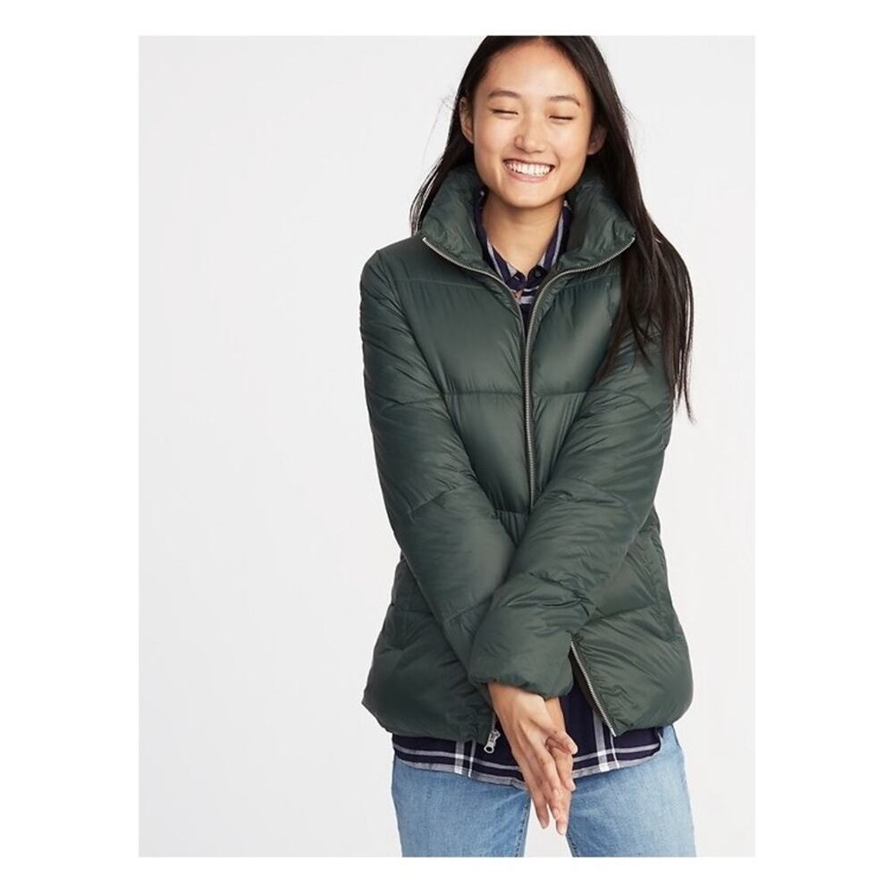 Old Navy Frost-Free Puffer Jacket for Women Botanical Green Insulated Size XS